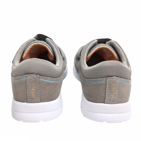 VIONIC Walking Shoes Ema Sneakers Suede Mesh Adjustable Athleisure Size 8 WIDE - Picture 4 of 16